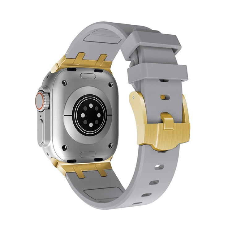AP Silicone Watch Band For Apple Watch 2 38mm(Gold Grey) - Watch Bands by PMC TechLife | Online Shopping South Africa | PMC TechLife