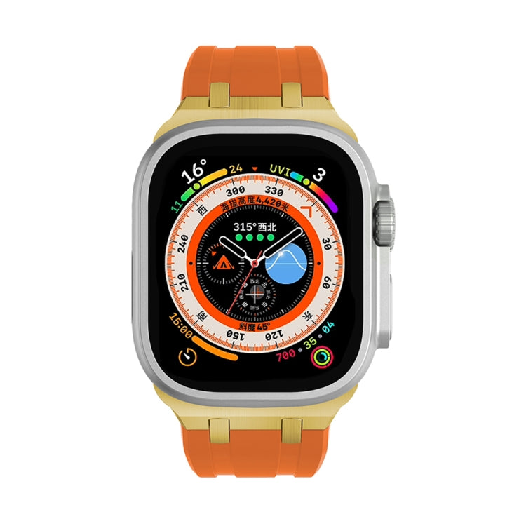 AP Silicone Watch Band For Apple Watch 2 42mm(Gold Orange) - Watch Bands by PMC TechLife | Online Shopping South Africa | PMC TechLife