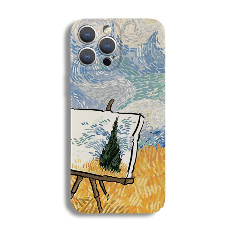 For iPhone 11 Pro Precise Hole Oil Painting Pattern PC Phone Case(Landscape Painting) - iPhone 11 Pro Cases by PMC TechLife | Online Shopping South Africa | PMC TechLife