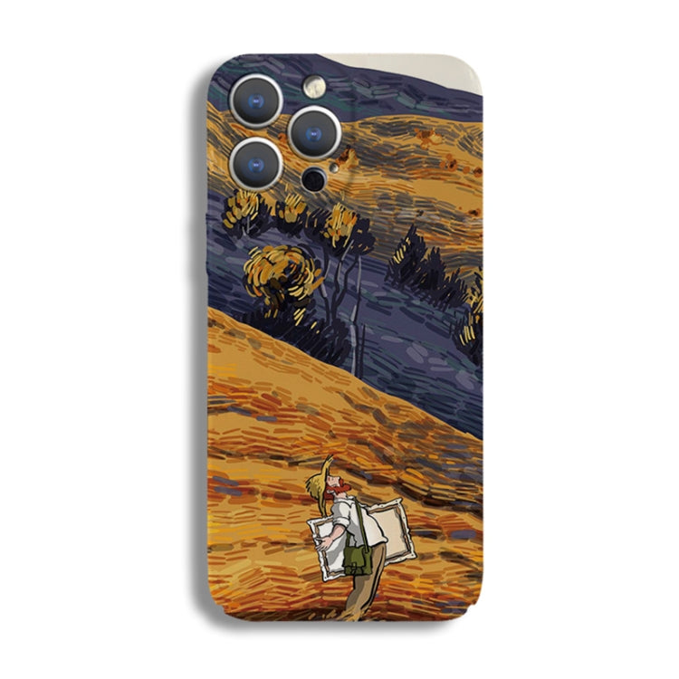 For iPhone 11 Pro Max Precise Hole Oil Painting Pattern PC Phone Case(Evening Breeze) - iPhone 11 Pro Max Cases by PMC TechLife | Online Shopping South Africa | PMC TechLife