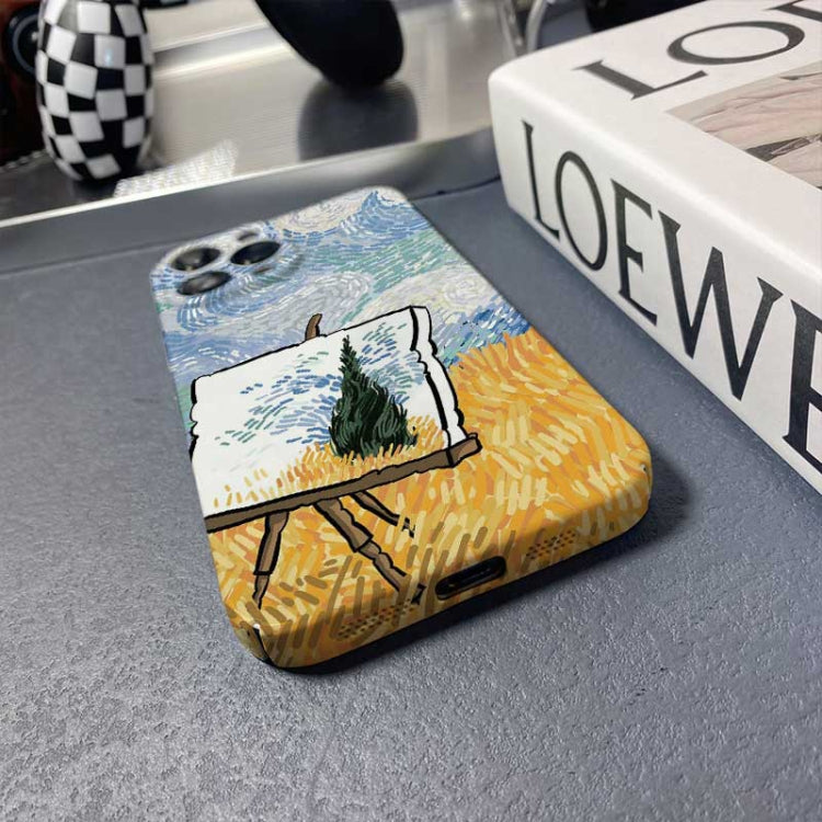 For iPhone 11 Pro Max Precise Hole Oil Painting Pattern PC Phone Case(Landscape Painting) - iPhone 11 Pro Max Cases by PMC Jewellery | Online Shopping South Africa | PMC Jewellery