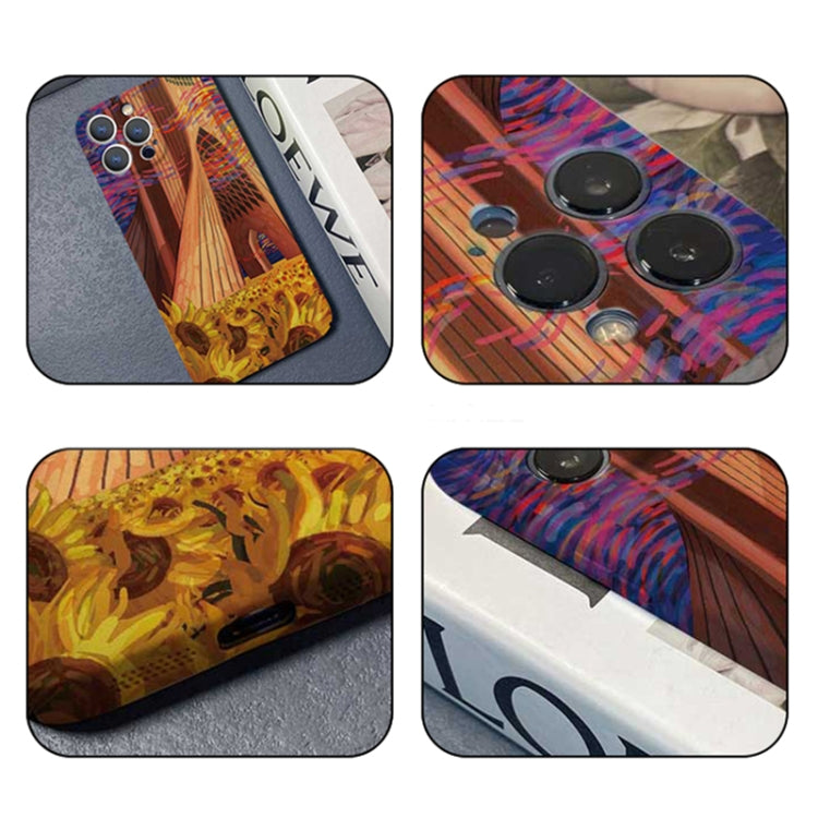 For iPhone 8 Plus / 7 Plus Precise Hole Oil Painting Pattern PC Phone Case(Architectural Painting) - More iPhone Cases by PMC TechLife | Online Shopping South Africa | PMC TechLife