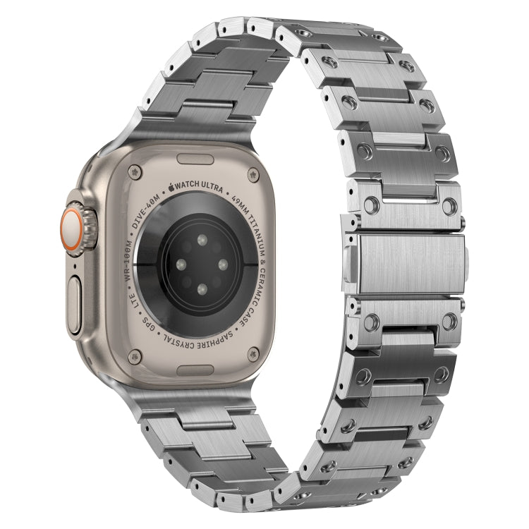 Double Rows Metal Watch Band For Apple Watch 4 44mm(Silver) - Watch Bands by PMC TechLife | Online Shopping South Africa | PMC TechLife