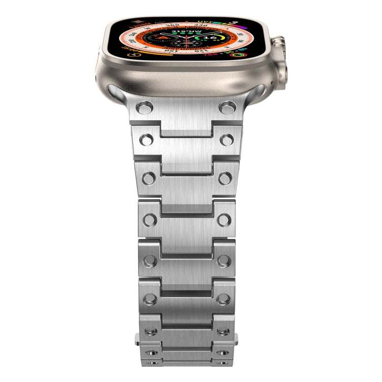 Double Rows Metal Watch Band For Apple Watch 9 41mm(Silver) - Watch Bands by PMC TechLife | Online Shopping South Africa | PMC TechLife
