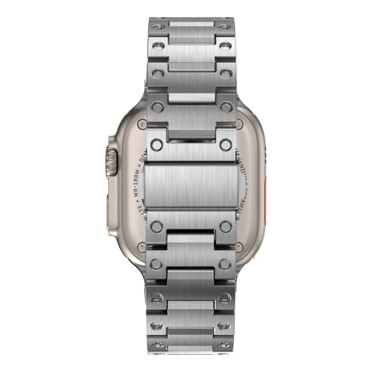 Double Rows Metal Watch Band For Apple Watch 9 41mm(Silver) - Watch Bands by PMC TechLife | Online Shopping South Africa | PMC TechLife