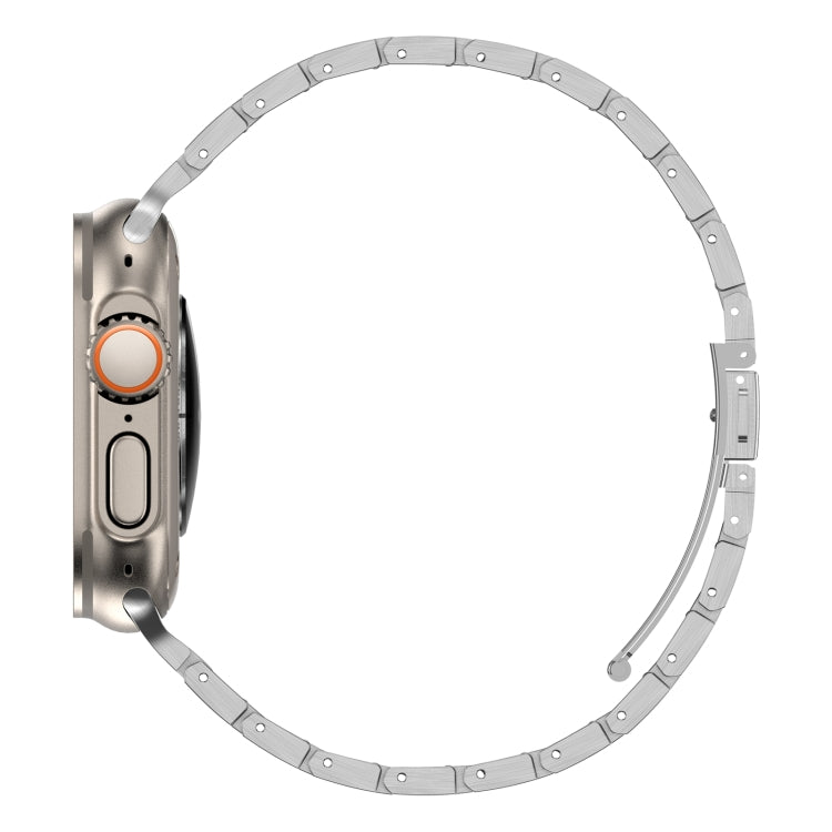 Double Rows Metal Watch Band For Apple Watch 9 41mm(Silver) - Watch Bands by PMC TechLife | Online Shopping South Africa | PMC TechLife