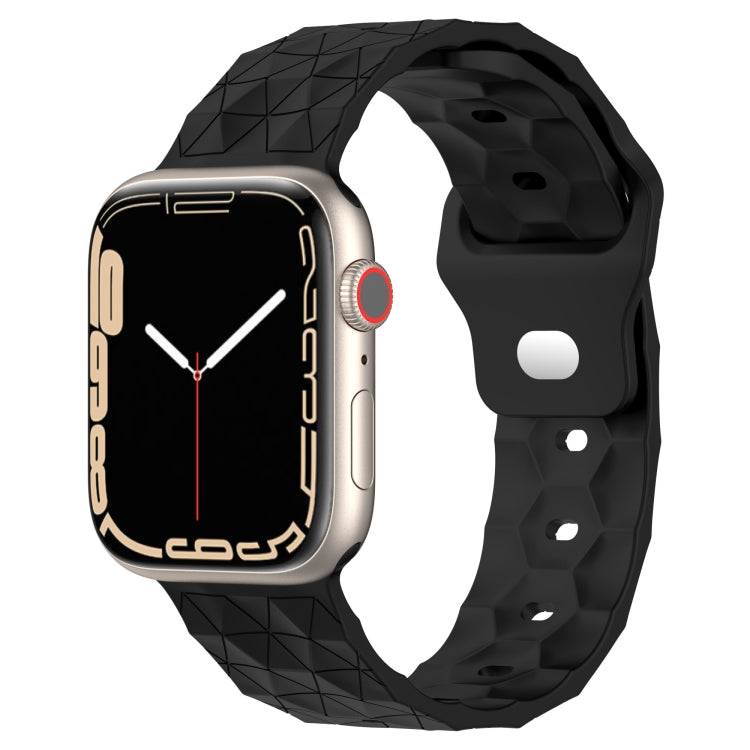 Football Texture Silicone Watch Band For Apple Watch Ultra 49mm(Black) - Watch Bands by PMC Jewellery | Online Shopping South Africa | PMC Jewellery