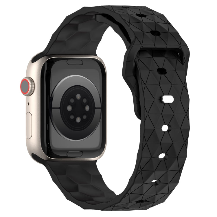 Football Texture Silicone Watch Band For Apple Watch Ultra 49mm(Black) - Watch Bands by PMC Jewellery | Online Shopping South Africa | PMC Jewellery