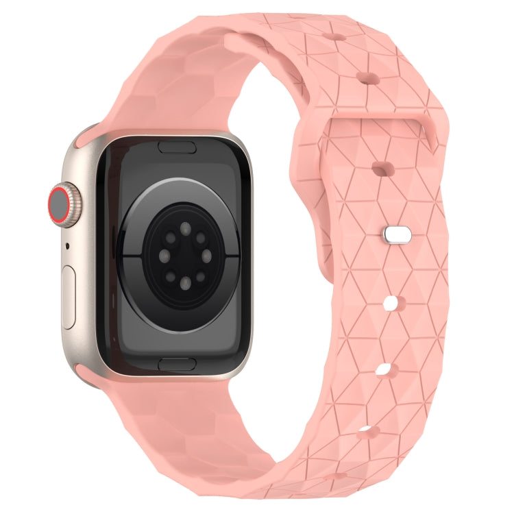 Football Texture Silicone Watch Band For Apple Watch 8 41mm(Pink) - Watch Bands by PMC Jewellery | Online Shopping South Africa | PMC Jewellery