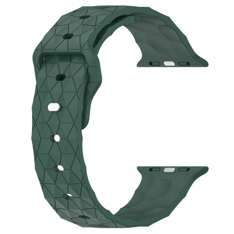 Football Texture Silicone Watch Band For Apple Watch 8 41mm(Pine Green) - Watch Bands by PMC Jewellery | Online Shopping South Africa | PMC Jewellery