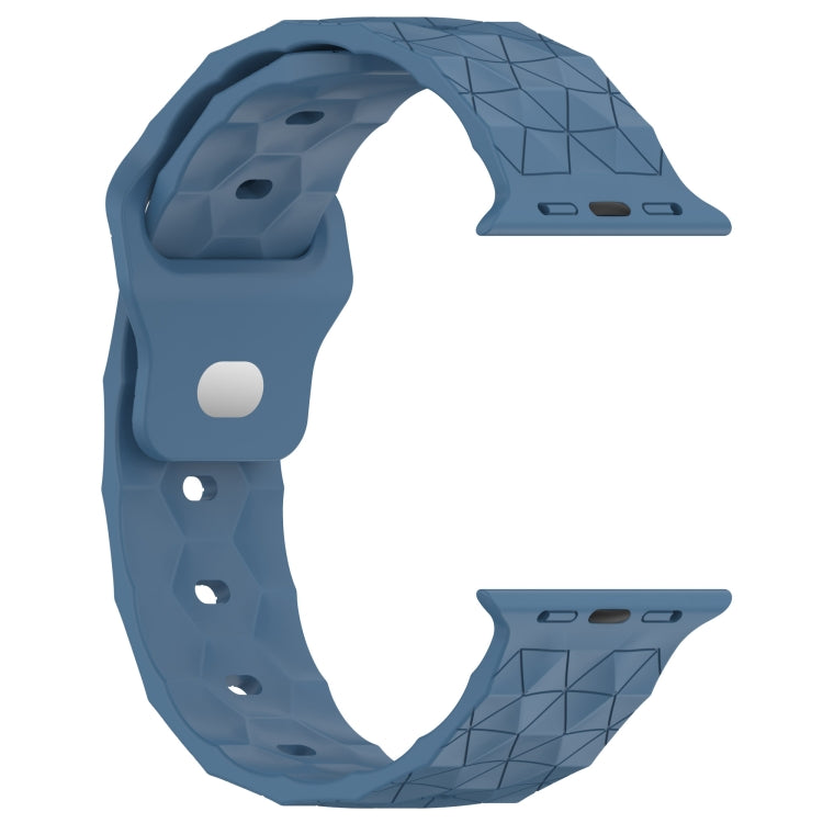 Football Texture Silicone Watch Band For Apple Watch 8 45mm(Blue) - Watch Bands by PMC Jewellery | Online Shopping South Africa | PMC Jewellery