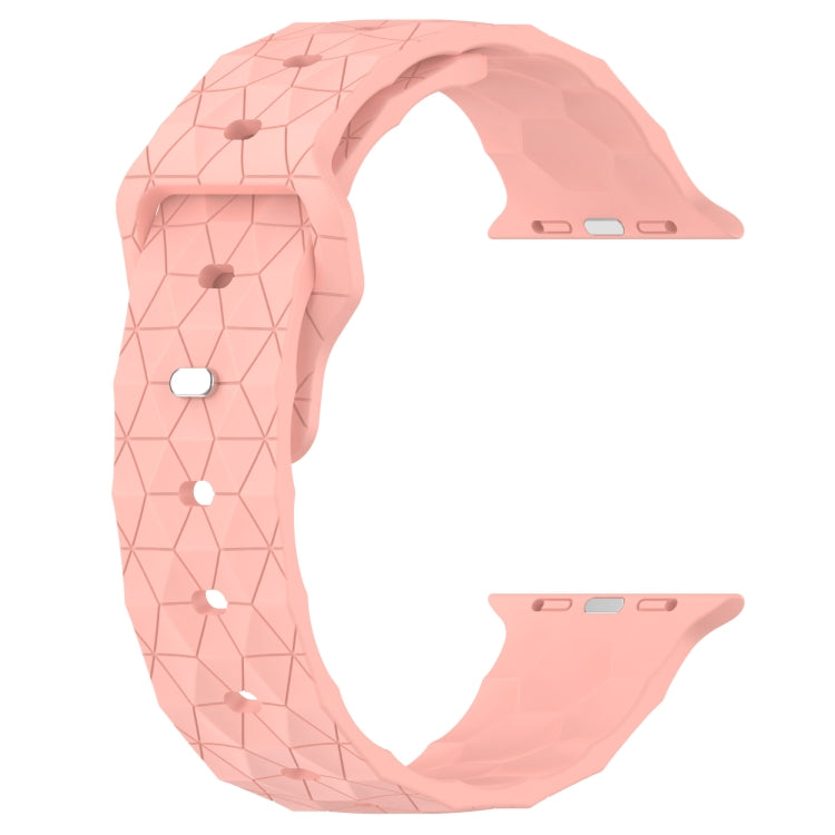 Football Texture Silicone Watch Band For Apple Watch 7 41mm(Pink) - Watch Bands by PMC Jewellery | Online Shopping South Africa | PMC Jewellery