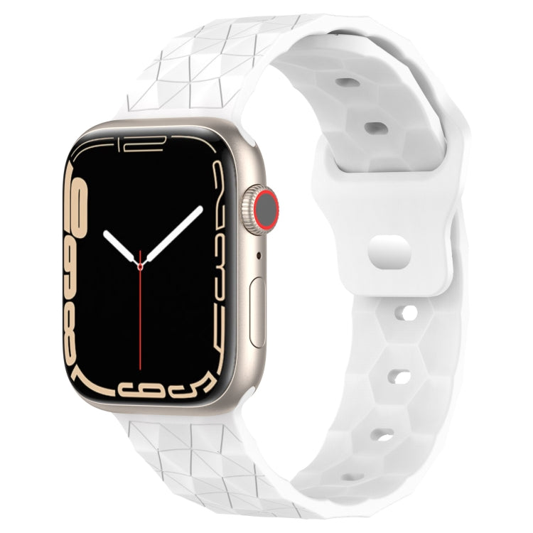 Football Texture Silicone Watch Band For Apple Watch SE 40mm(White) - Watch Bands by PMC Jewellery | Online Shopping South Africa | PMC Jewellery