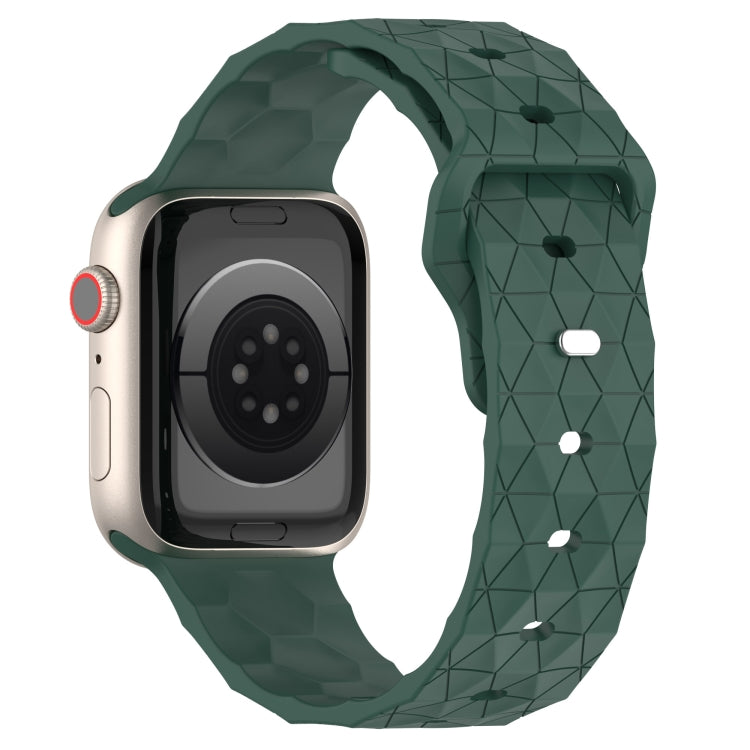 Football Texture Silicone Watch Band For Apple Watch SE 40mm(Pine Green) - Watch Bands by PMC Jewellery | Online Shopping South Africa | PMC Jewellery