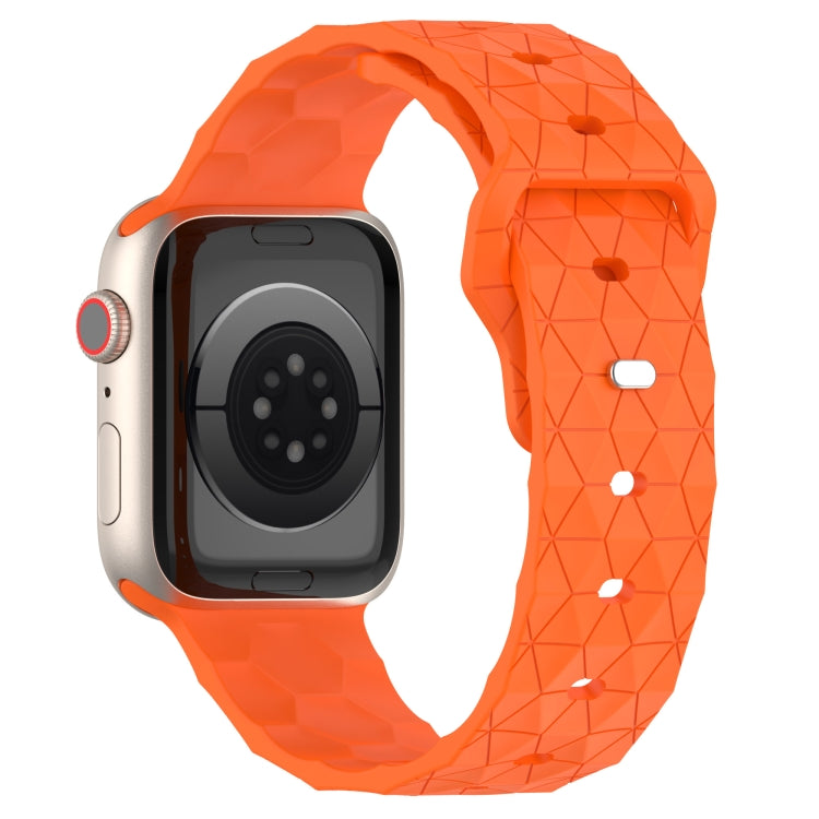 Football Texture Silicone Watch Band For Apple Watch 6 40mm(Orange) - Watch Bands by PMC Jewellery | Online Shopping South Africa | PMC Jewellery