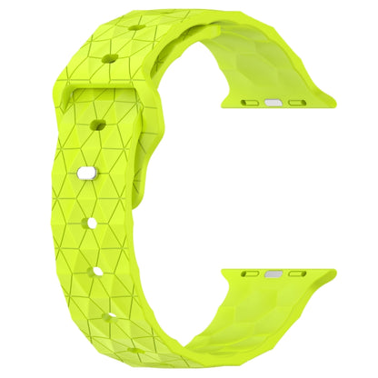 Football Texture Silicone Watch Band For Apple Watch 6 40mm(Limes Green) - Watch Bands by PMC Jewellery | Online Shopping South Africa | PMC Jewellery