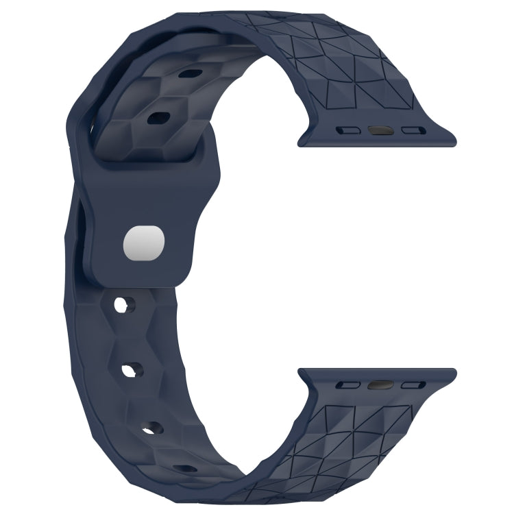 Football Texture Silicone Watch Band For Apple Watch 6 44mm(Midnight Blue) - Watch Bands by PMC Jewellery | Online Shopping South Africa | PMC Jewellery