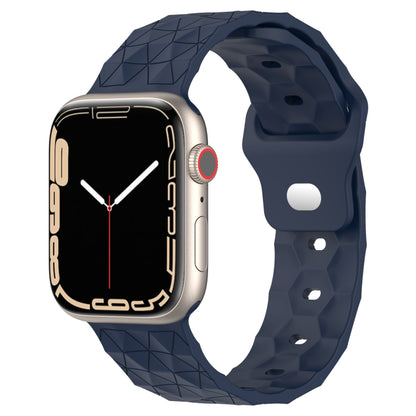 Football Texture Silicone Watch Band For Apple Watch 5 40mm(Midnight Blue) - Watch Bands by PMC Jewellery | Online Shopping South Africa | PMC Jewellery