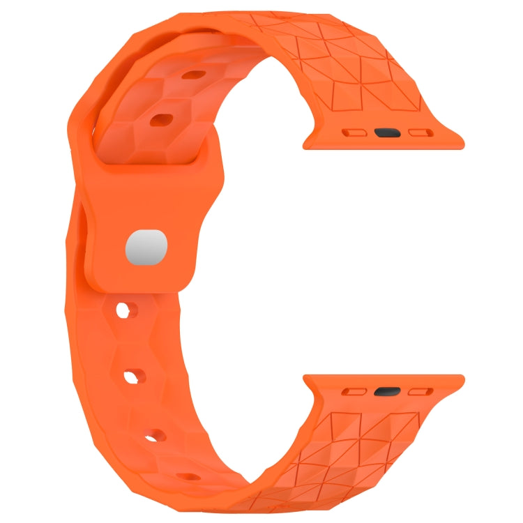 Football Texture Silicone Watch Band For Apple Watch 4 44mm(Orange) - Watch Bands by PMC Jewellery | Online Shopping South Africa | PMC Jewellery