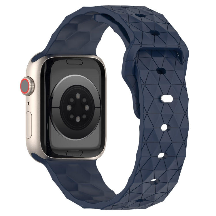 Football Texture Silicone Watch Band For Apple Watch 3 38mm(Midnight Blue) - Watch Bands by PMC Jewellery | Online Shopping South Africa | PMC Jewellery