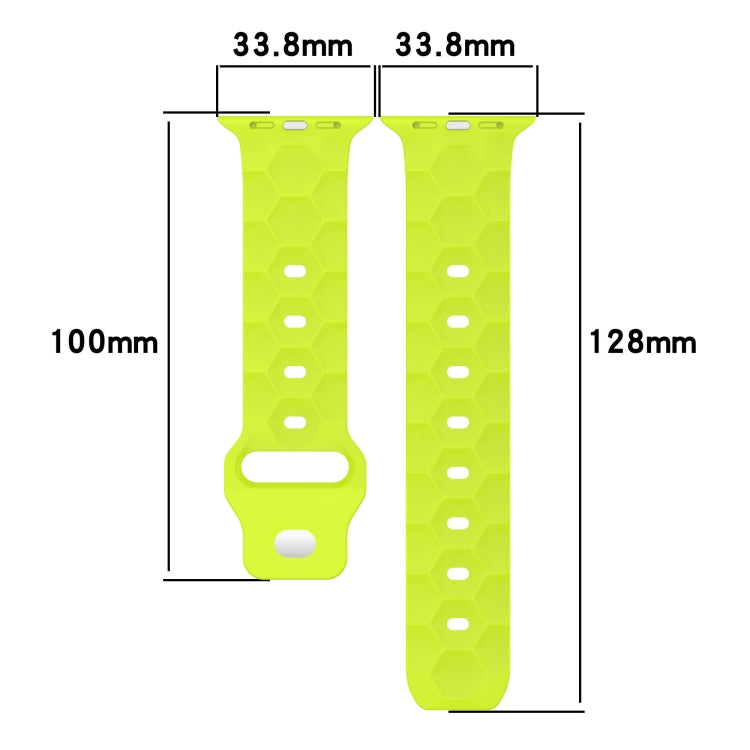 Football Texture Silicone Watch Band For Apple Watch 6 40mm(Orange) - Watch Bands by PMC Jewellery | Online Shopping South Africa | PMC Jewellery