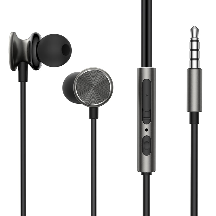 JOYROOM JR-EW03 3.5mm In-Ear Metal Wired Earphone, Length: 1.2m(Black) - In Ear Wired Earphone by JOYROOM | Online Shopping South Africa | PMC Jewellery
