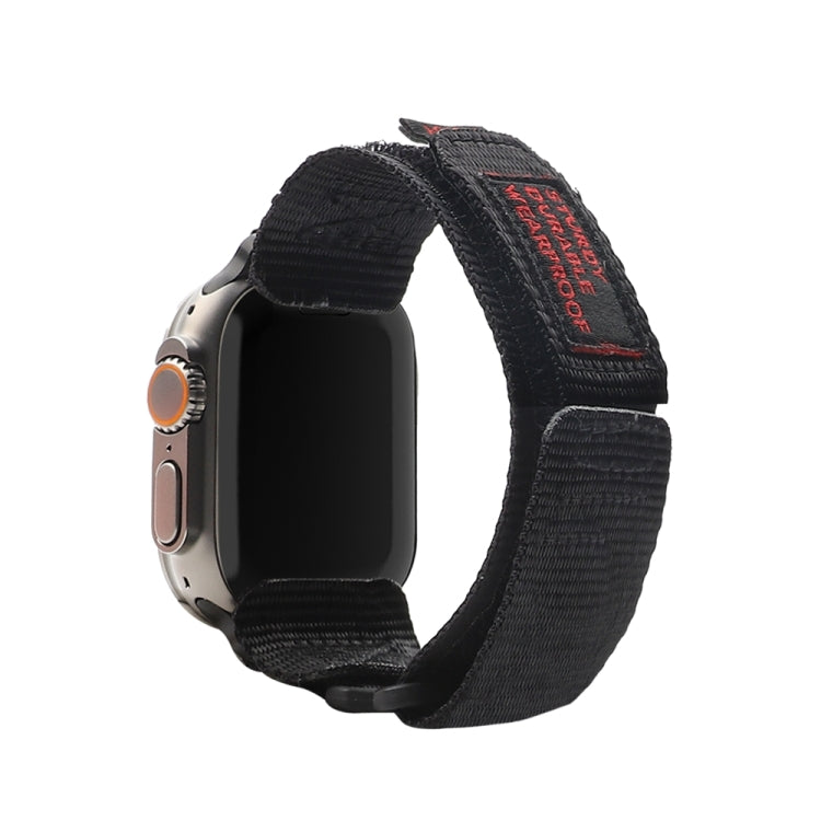 Nylon Two Section Watch Band For Apple Watch SE 2022 40mm(Black) - Watch Bands by PMC Jewellery | Online Shopping South Africa | PMC Jewellery