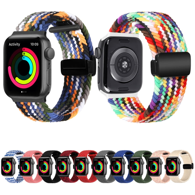Magnetic Fold Clasp Woven Watch Band For Apple Watch 4 40mm(Green) - Watch Bands by PMC TechLife | Online Shopping South Africa | PMC TechLife