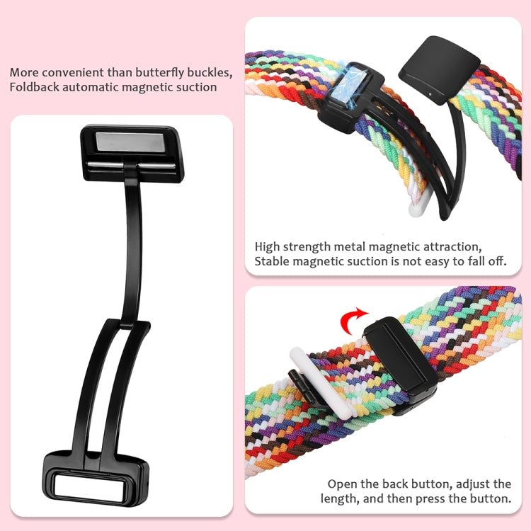 Magnetic Fold Clasp Woven Watch Band For Apple Watch 4 44mm(Green) - Watch Bands by PMC TechLife | Online Shopping South Africa | PMC TechLife