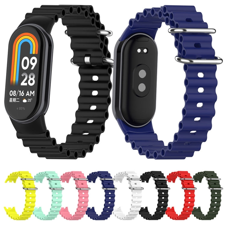 For Xiaomi Mi Band 8 Ocean Silicone Watch Band(Blue Sea Color) - Watch Bands by PMC Jewellery | Online Shopping South Africa | PMC Jewellery