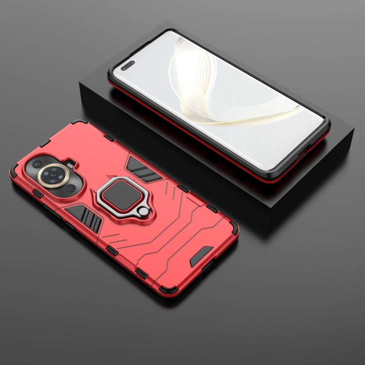 For Huawei nova 11 Pro Magnetic Ring Holder PC + TPU Phone Case(Red) - Huawei Cases by PMC Jewellery | Online Shopping South Africa | PMC Jewellery