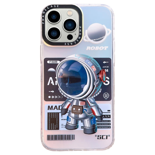 For iPhone 13 Pro Mechanical Astronaut Pattern TPU Phone Case(Blue) - iPhone 13 Pro Cases by PMC Jewellery | Online Shopping South Africa | PMC Jewellery