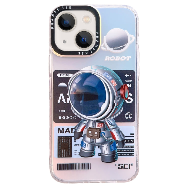 For iPhone 13 Mechanical Astronaut Pattern TPU Phone Case(Blue) - iPhone 13 Cases by PMC Jewellery | Online Shopping South Africa | PMC Jewellery