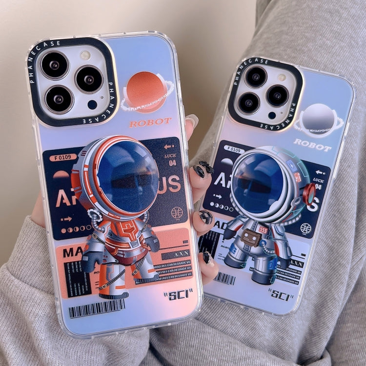 For iPhone 11 Pro Max Mechanical Astronaut Pattern TPU Phone Case(Orange) - iPhone 11 Pro Max Cases by PMC Jewellery | Online Shopping South Africa | PMC Jewellery