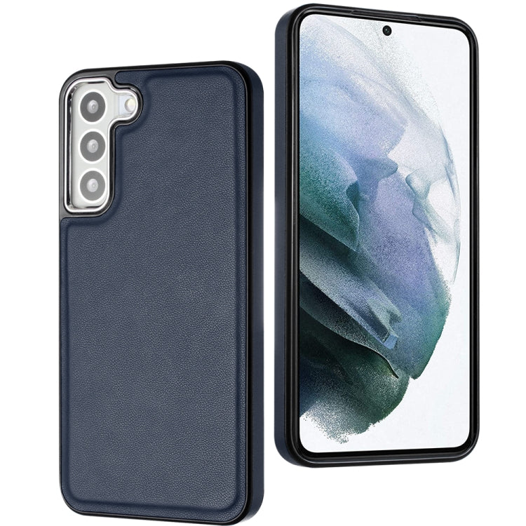 For Samsung Galaxy S23 Leather Texture Full Coverage Phone Case(Blue) - free shipping - PMC TechLife - Order now!
