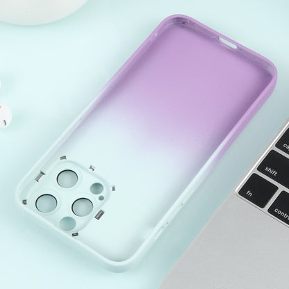 For iPhone 14 Plus Gradient Starry Silicone Phone Case with Lens Film(White Purple) - iPhone 14 Plus Cases by PMC Jewellery | Online Shopping South Africa | PMC Jewellery