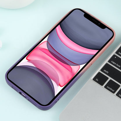 For iPhone 11 Gradient Starry Silicone Phone Case with Lens Film(Pink Purple) - iPhone 11 Cases by PMC Jewellery | Online Shopping South Africa | PMC Jewellery