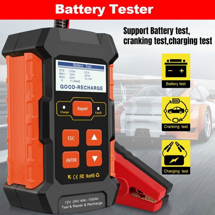 KONNWEI KW520 12V / 24V 3 in 1 Car Battery Tester with Detection & Repair & Charging Function(EU Plug) - Code Readers & Scan Tools by KONNWEI | Online Shopping South Africa | PMC Jewellery