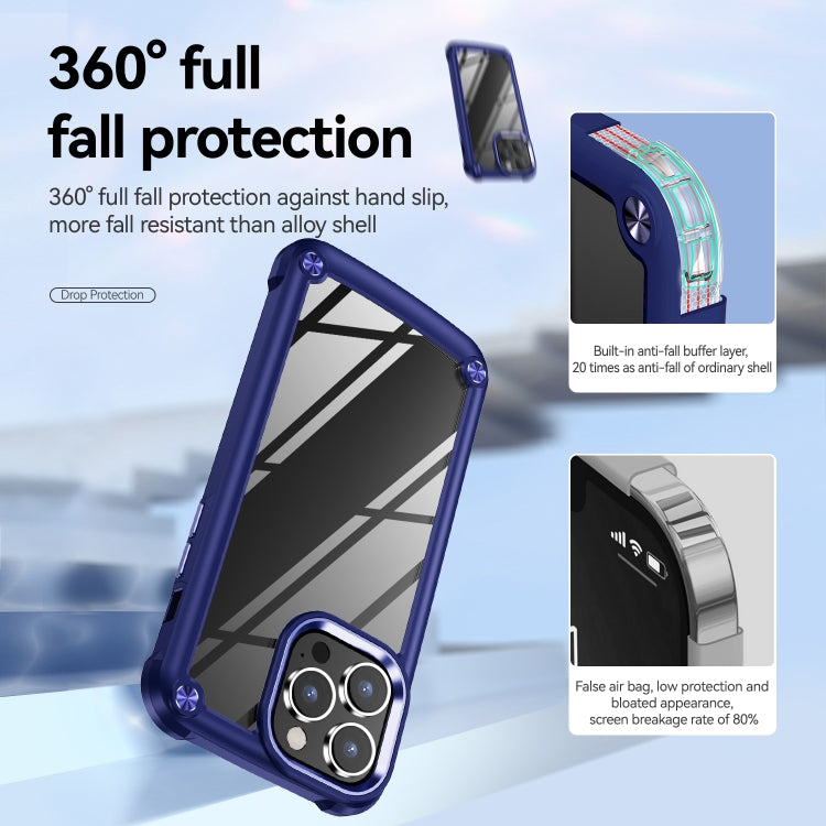 For iPhone 15 Pro Max TPU + PC Lens Protection Phone Case(Blue) - iPhone 15 Pro Max Cases by PMC Jewellery | Online Shopping South Africa | PMC Jewellery