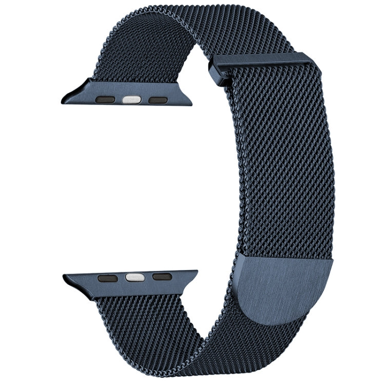 For Apple Watch 7 45mm Milanese Metal Magnetic Watch Band(Midnight Blue) - Watch Bands by PMC Jewellery | Online Shopping South Africa | PMC Jewellery