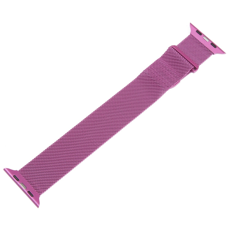 For Apple Watch SE 44mm Milanese Metal Magnetic Watch Band(Purple) - Watch Bands by PMC Jewellery | Online Shopping South Africa | PMC Jewellery