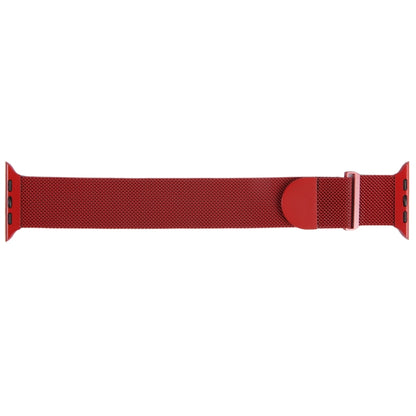 For Apple Watch 5 44mm Milanese Metal Magnetic Watch Band(Red) - Watch Bands by PMC Jewellery | Online Shopping South Africa | PMC Jewellery