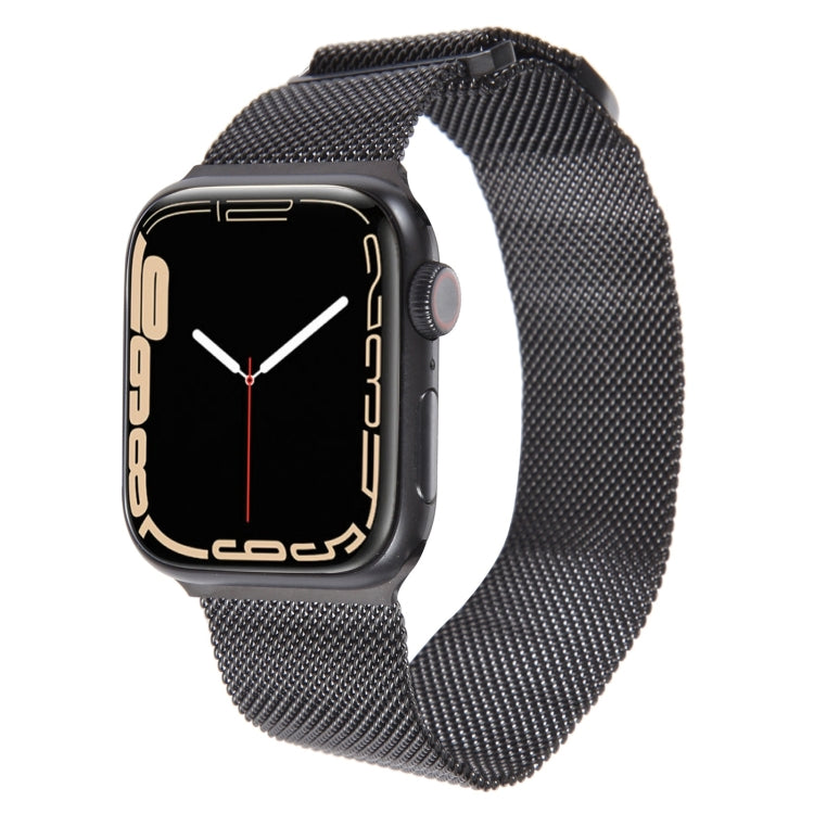 For Apple Watch 2 38mm Milanese Metal Magnetic Watch Band(Black) - Watch Bands by PMC Jewellery | Online Shopping South Africa | PMC Jewellery