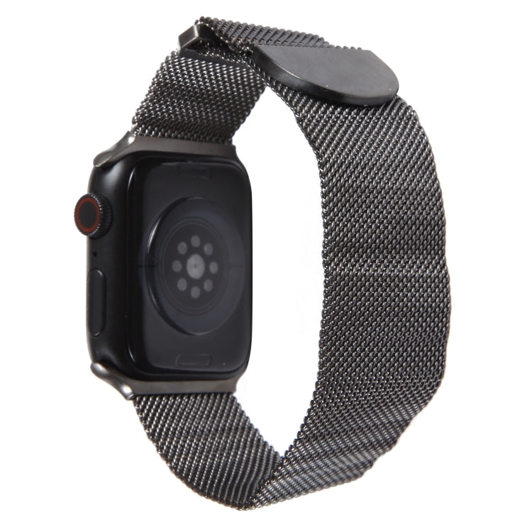 For Apple Watch 42mm Milanese Metal Magnetic Watch Band(Gunmetal) - Watch Bands by PMC Jewellery | Online Shopping South Africa | PMC Jewellery