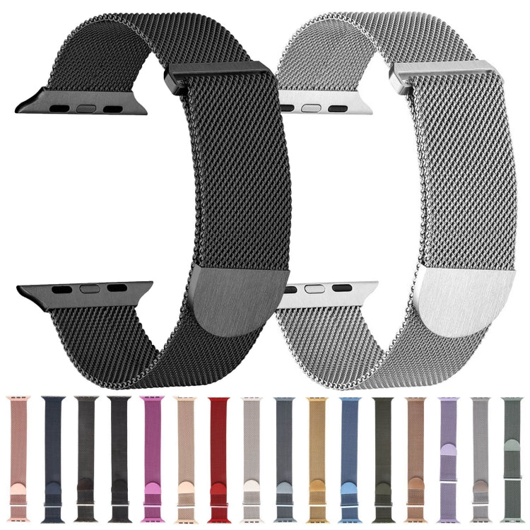 For Apple Watch SE 2022 40mm Milanese Metal Magnetic Watch Band(Starlight) - Watch Bands by PMC Jewellery | Online Shopping South Africa | PMC Jewellery