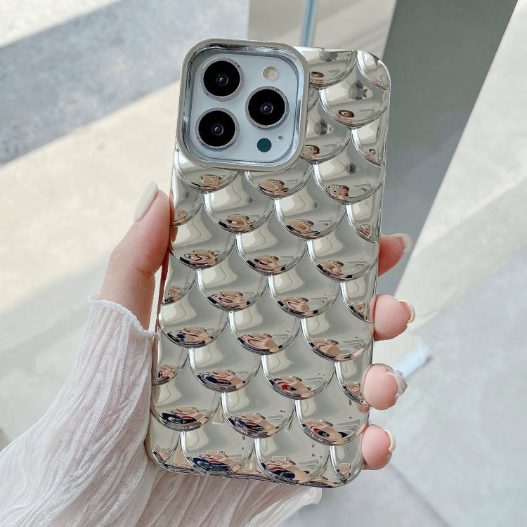 For iPhone 12 Pro Max 3D Scale Style TPU Phone Case(Silver) - iPhone 12 Pro Max Cases by PMC Jewellery | Online Shopping South Africa | PMC Jewellery