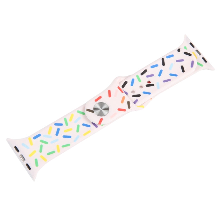 Rainbow Raindrops Silicone Watch Band For Apple Watch 2 38mm(Pink) - Watch Bands by PMC TechLife | Online Shopping South Africa | PMC TechLife