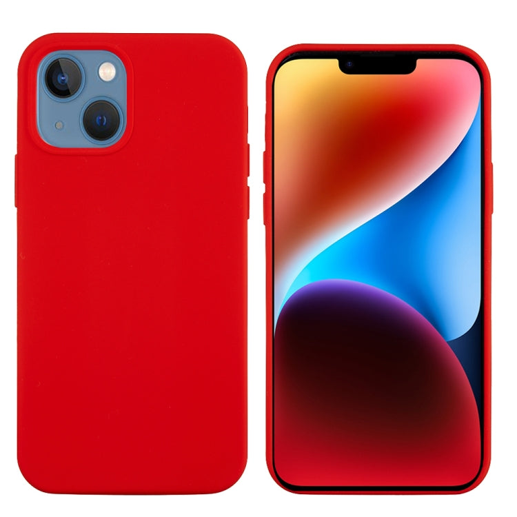 For iPhone 15 Solid Color Silicone Phone Case(Red) - iPhone 15 Cases by PMC Jewellery | Online Shopping South Africa | PMC Jewellery