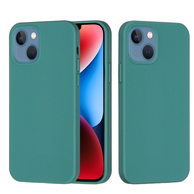 For iPhone 15 Solid Color Silicone Phone Case(Pine Needle Green) - iPhone 15 Cases by PMC TechLife | Online Shopping South Africa | PMC TechLife