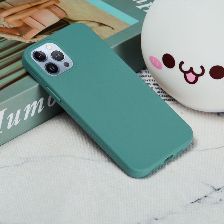 For iPhone 15 Pro Solid Color Silicone Phone Case(Pine Needle Green) - iPhone 15 Pro Cases by PMC TechLife | Online Shopping South Africa | PMC TechLife